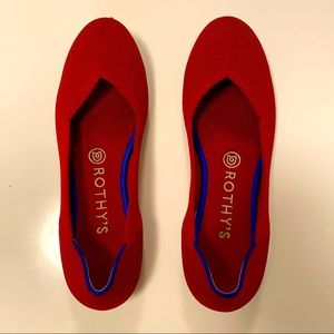 Rothy’s Scooter Red Round Toe Flats